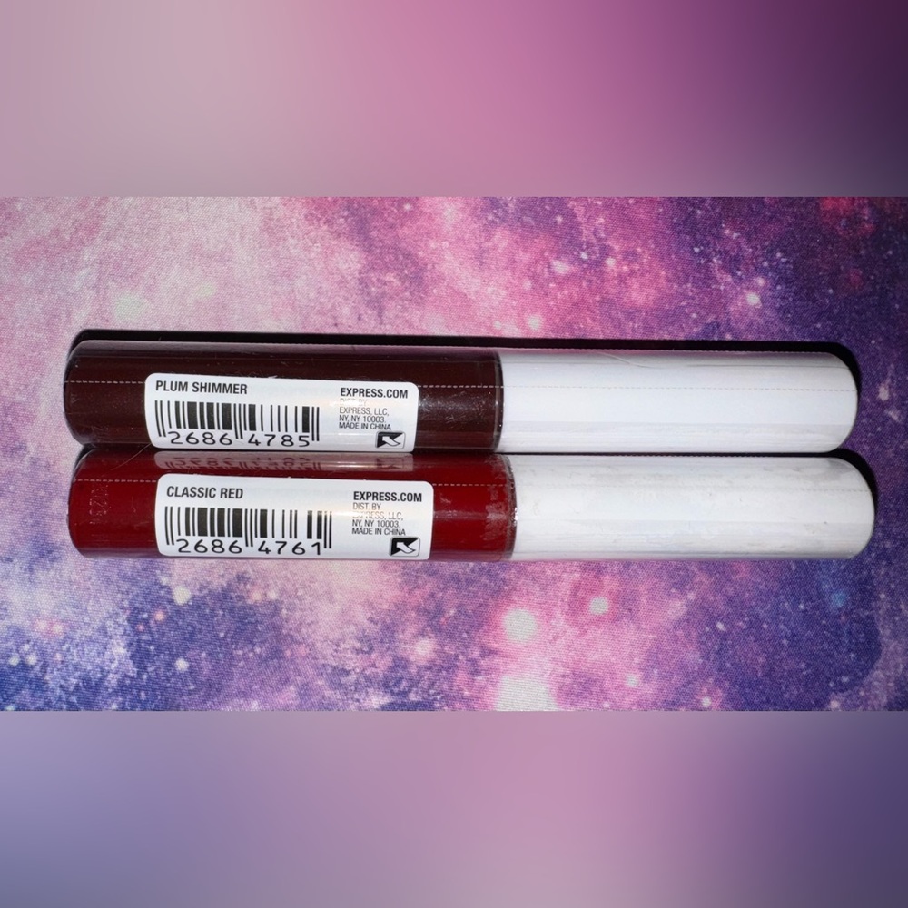 Glow Studio High Shine Lip Gloss Bundle ~ Classic Red + Plum Shimmer ~ Festival